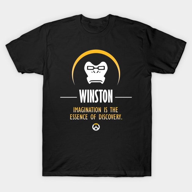 Winston Imagination Is The Essence Of Discovery Overwatch T-Shirt by Rebus28